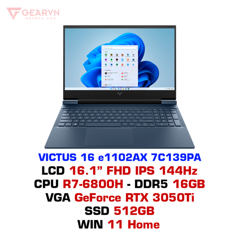 GEARVN Laptop gaming HP VICTUS 16 e1102AX 7C139PA
