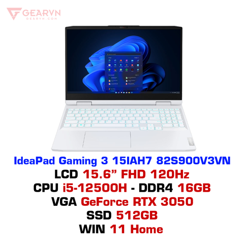 GEARVN - Laptop gaming Lenovo IdeaPad Gaming 3 15IAH7 82S900V3VN