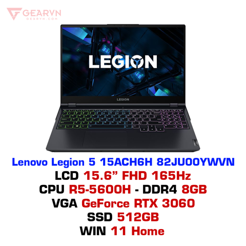 GEARVN Laptop gaming Lenovo Legion 5 15ACH6H 82JU00YWVN