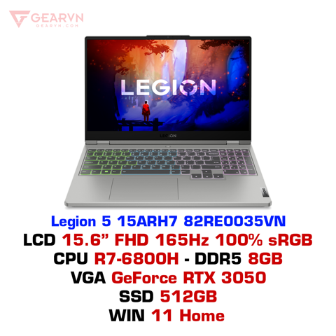 GEARVN - Laptop gaming Lenovo Legion 5 15ARH7 82RE0035VN