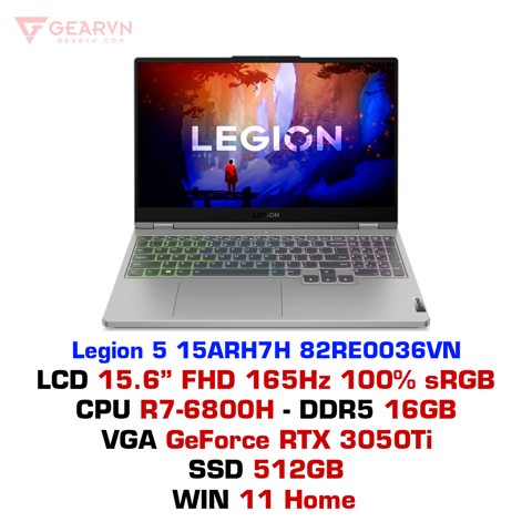GEARVN Laptop gaming Lenovo Legion 5 15ARH7H 82RE0036VN