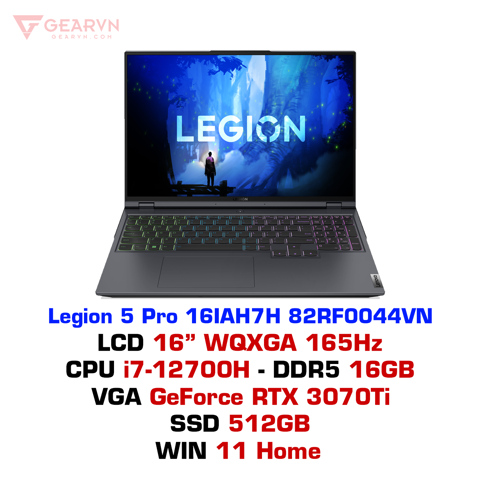 GEARVN Laptop gaming Lenovo Legion 5 Pro 16IAH7H 82RF0044VN