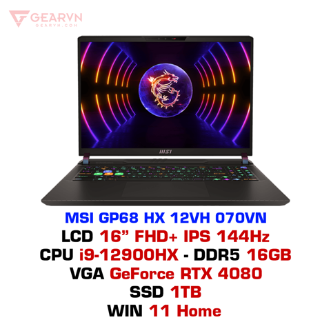 GEARVN - Laptop gaming MSI GP68 HX 12VH-070VN