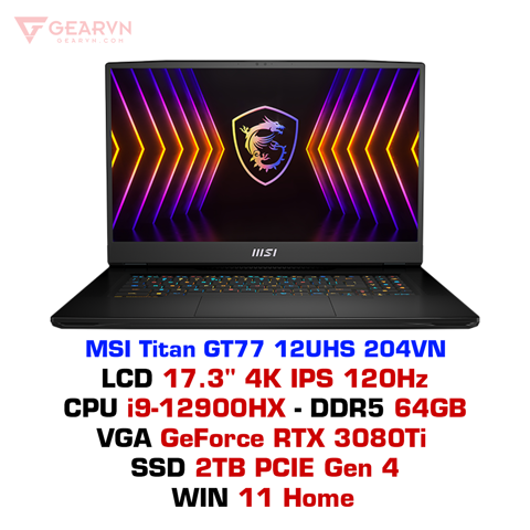 GEARVN Laptop gaming MSI Titan GT77 12UHS 204VN