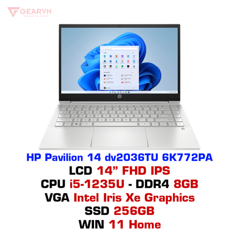 GEARVN - Laptop HP Pavilion 14 dv2036TU 6K772PA