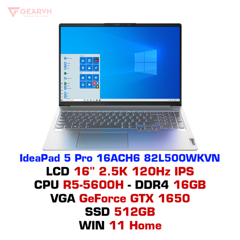 GEARVN - Laptop Lenovo IdeaPad 5 Pro 16ACH6 82L500WKVN