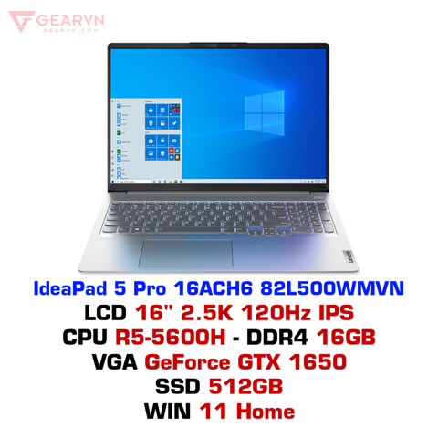 GEARVN - Laptop Lenovo IdeaPad 5 Pro 16ACH6 82L500WMVN