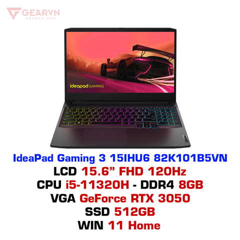 GEARVN Laptop Lenovo IdeaPad Gaming 3 15IHU6 82K101B5VN