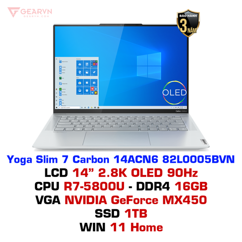 GEARVN Laptop Lenovo Yoga Slim 7 Carbon 14ACN6 82L0005BVN