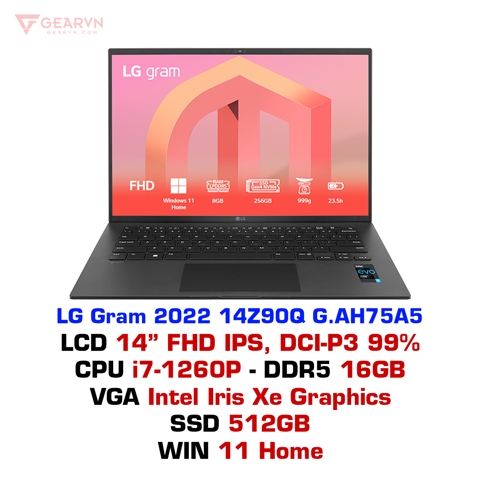 GEARVN - Laptop LG Gram 14Z90Q G.AH75A5