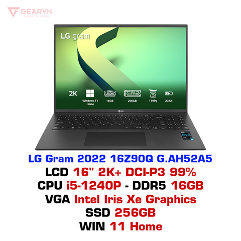 GEARVN - Laptop LG Gram 16Z90Q G.AH52A5