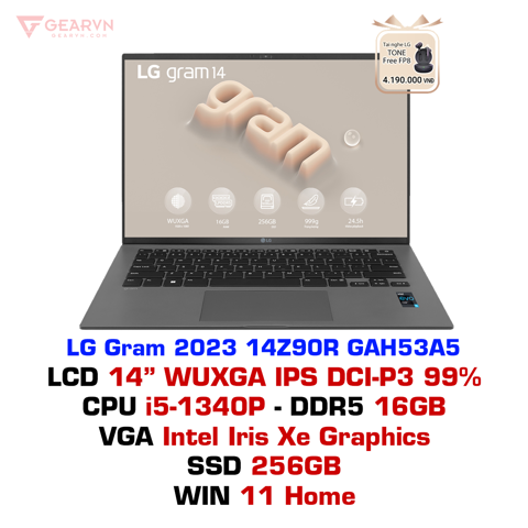 GEARVN - Laptop LG Gram 2023 14Z90R GAH53A5
