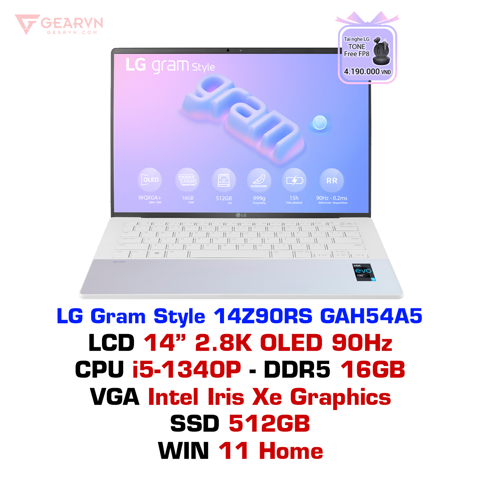 GEARVN Laptop LG Gram Style 14Z90RS GAH54A5