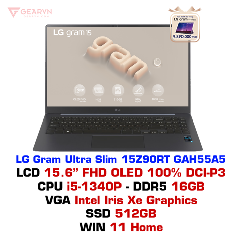 GEARVN Laptop LG Gram Ultra Slim 15Z90RT GAH55A5