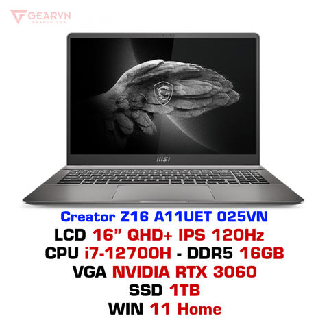 GEARVN Laptop MSI Creator Z16 A11UET 025VN