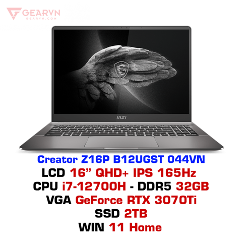 GEARVN - Laptop MSI Creator Z16P B12UGST 044VN