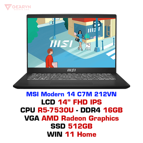 GEARVN Laptop MSI Modern 14 C7M 212VN