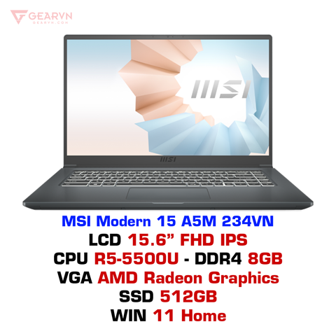 GEARVN Laptop MSI Modern 15 A5M 234VN