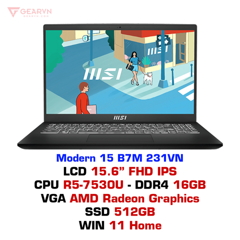 GEARVN Laptop MSI Modern 15 B7M 231VN