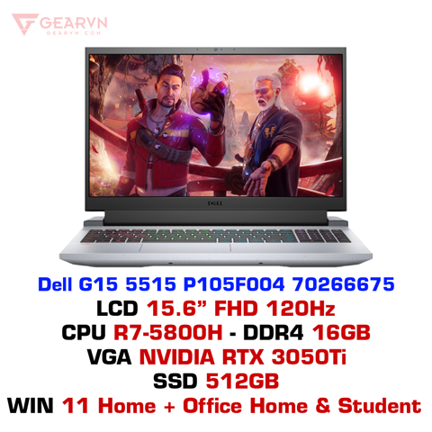 GEARVN - Laptop gaming Dell G15 5515 P105F004 70266675
