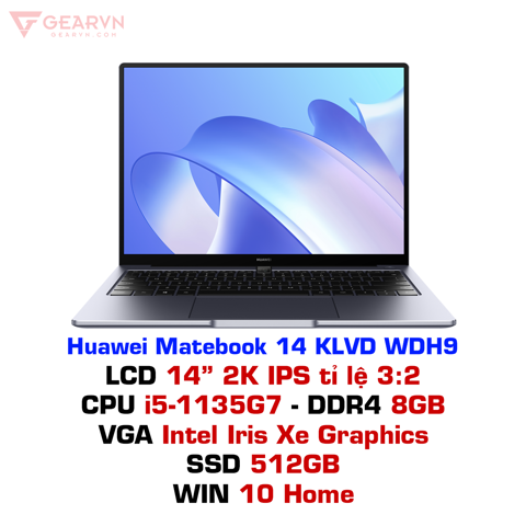 GEARVN - LAPTOP HUAWEI MATEBOOK 14 KLVD WDH9