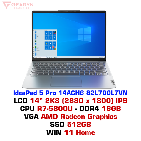 GEARVN - Laptop Lenovo IdeaPad Slim 5 Pro 14ACH6 82L700L7VN