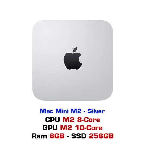 GEARVN - Mac Mini M2 8CPU 10GPU 8GB 256GB Silver - MMFJ3SA/A