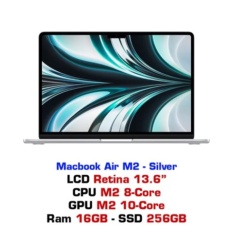 GEARVN Macbook Air M2 10GPU 16GB 256GB - Silver