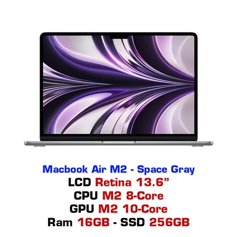 GEARVN Macbook Air M2 10GPU 16GB 256GB - Space Grey