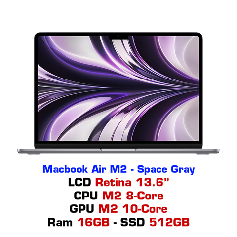GEARVN - Macbook Air M2 10GPU 16GB 512GB - Space Gray