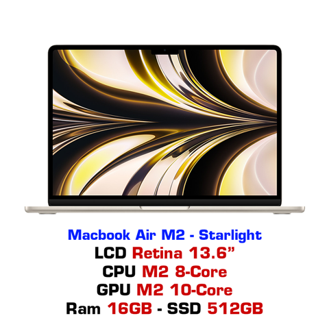 GEARVN - Macbook Air M2 10GPU 16GB 512GB - Starlight