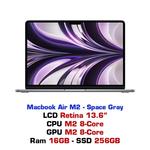 GEARVN - Macbook Air M2 8GPU 16GB 256GB - Space Gray