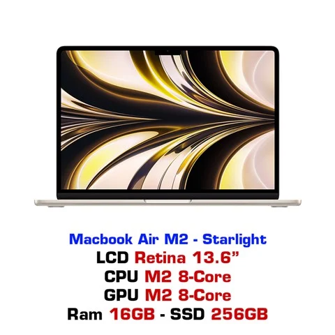GEARVN - Macbook Air M2 8GPU 16GB 256GB - Starlight