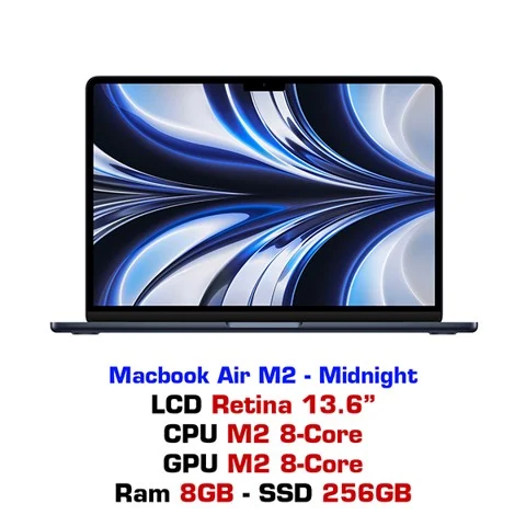 GEARVN Macbook Air M2 8GPU 8GB 256GB - Midnight