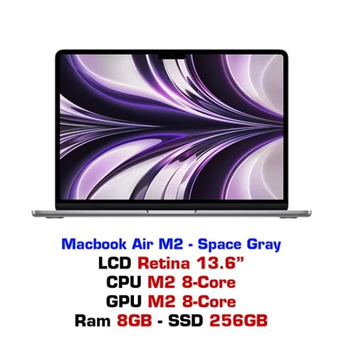 GEARVN Macbook Air M2 8GPU 8GB 256GB - Space Gray