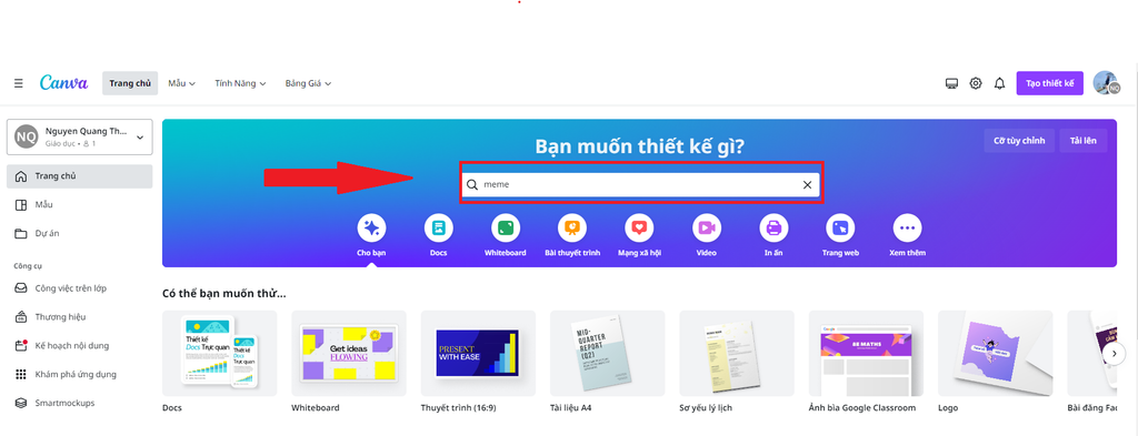 GEARVN -  Tạo ảnh meme trên Canva