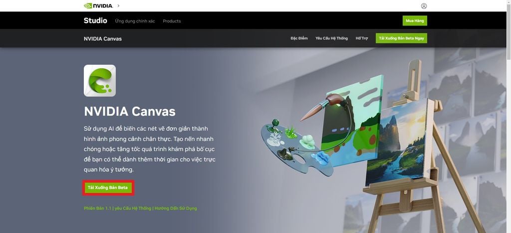 Cách tải NVIDIA Canvas  - GEARVN