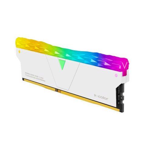 GEARVN (8GB DDR4 1x8G 3200) RAM V-Color Prism Pro RGB White