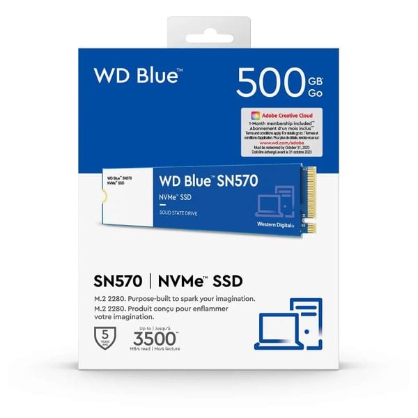 GEARVN - SSD WD Blue SN570 500G M.2 NVMe PCIe Gen3