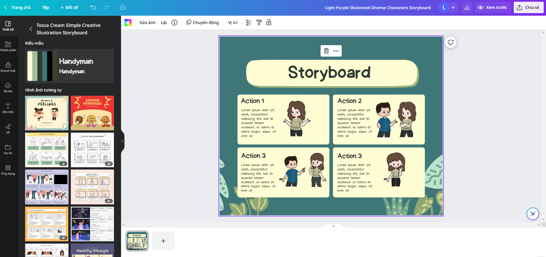 GEARVN - Tạo phần mềm tạo storyboard bằng Canva