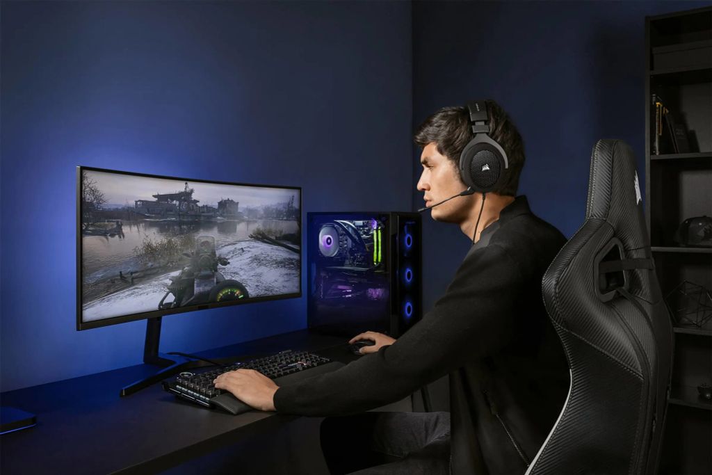 GEARVN - Tai nghe Corsair HS60 Haptic Stereo Carbon