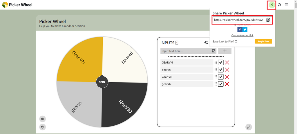 GEARVN -  Tạo vòng quay may mắn với trang web Picker Wheel