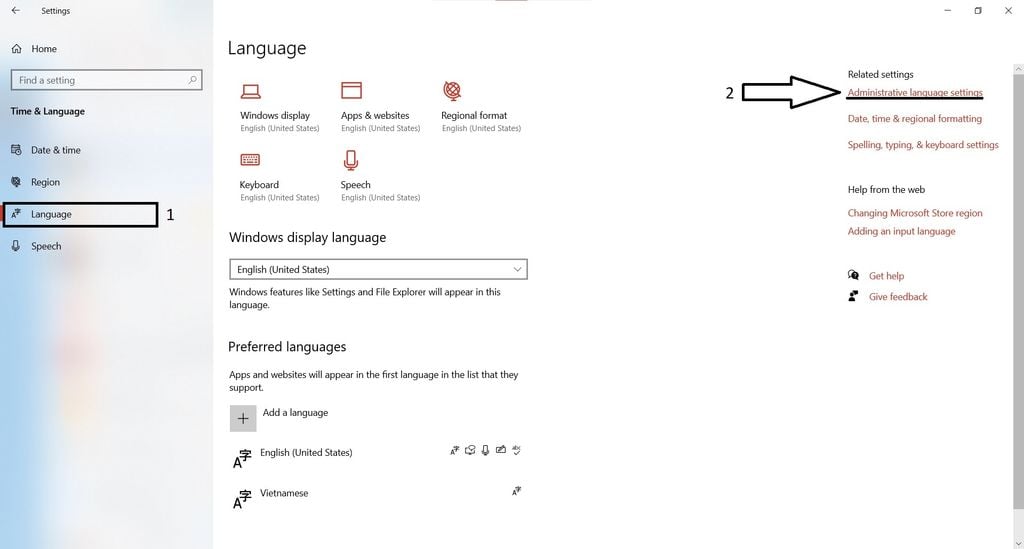 Cập nhật vùng sau khi thay đổi ngôn ngữ trên Windows 10 - GEARVN.COM