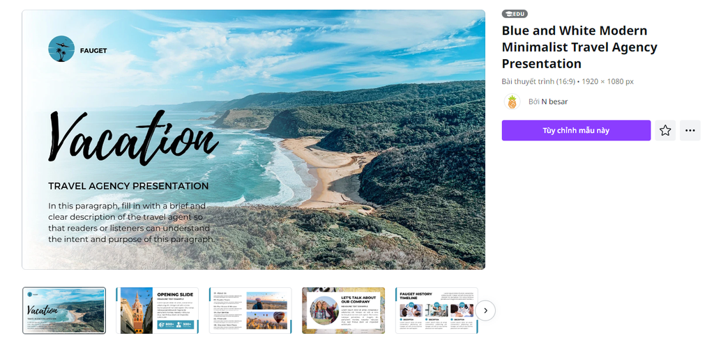 GEARVN - Slide PowerPoint Canva rất đẹp chủ thể du lịch