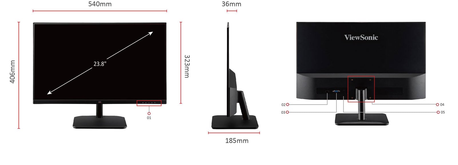 23.8 дюйма монитор в см. Монитор VIEWSONIC va2432-h. Монитор VIEWSONIC va2405-h. Монитор va2432-FHD. Va2432-h.