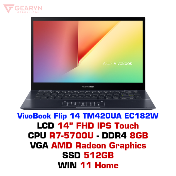 Laptop Asus VivoBook Flip 14 TM420UA EC182W