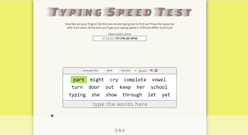 GEARVN -  Speed Test website thực hiện typing test online