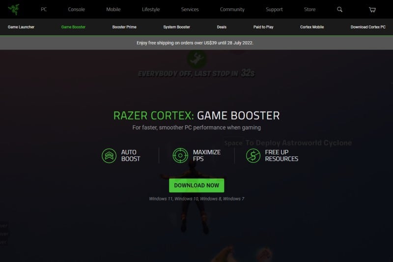 Razer Cortex: trò chơi Booster