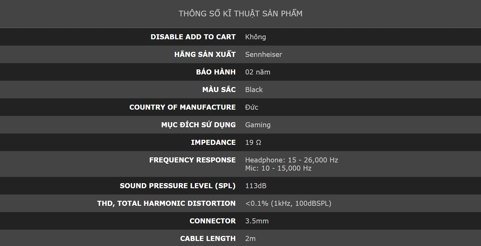 Tai nghe Sennheiser GSP 300