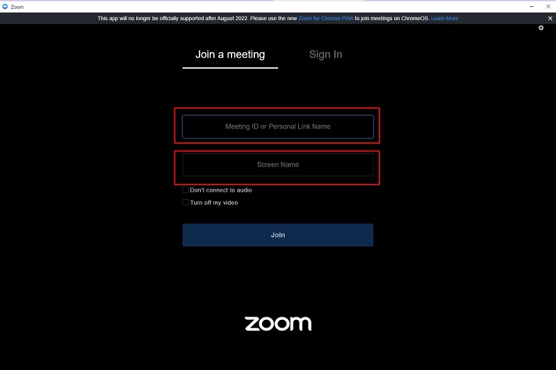 Zoom Exercise Chrome